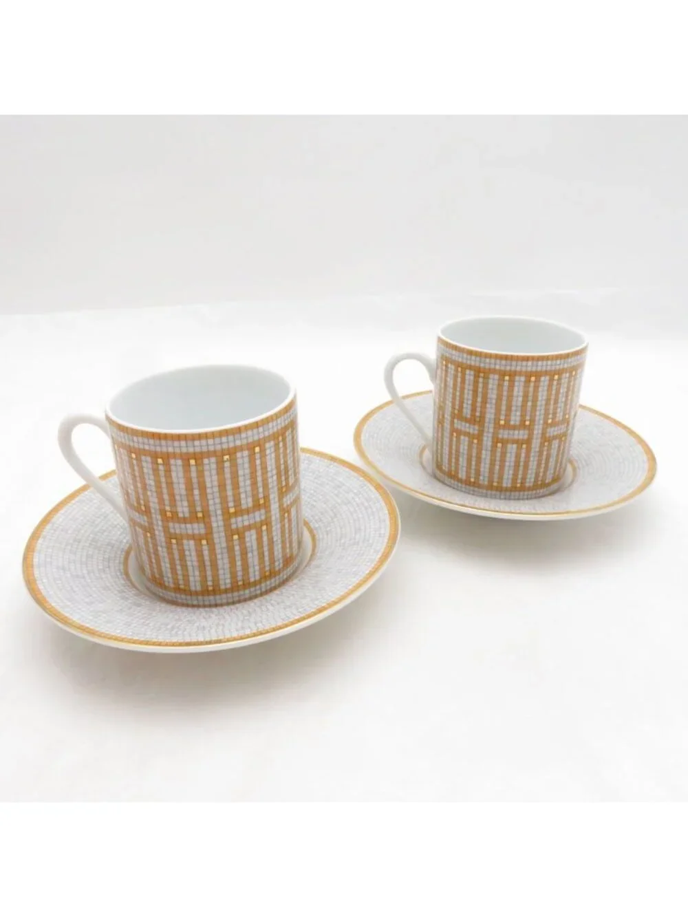 Hermes Un Mosaic 24 Coffee Cup & Saucer